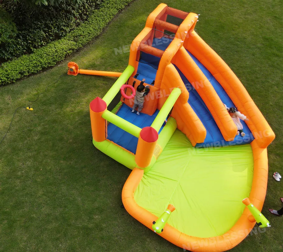 Inflatable Water Slide Backyard Double Slide with Jumping Bouncer Water Slide for Kids Children's Day 3 Inflatable Water Slide Backyard Double Slide with Jumping Bouncer Water Slide for Kids Children's Day 3