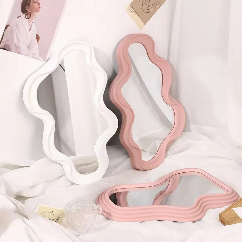 Lazzy House Wall Mirror for Bedroom Bathroom Kawaii Makeup Mirror  House Decoration Living Room Decoration Home Decor 4