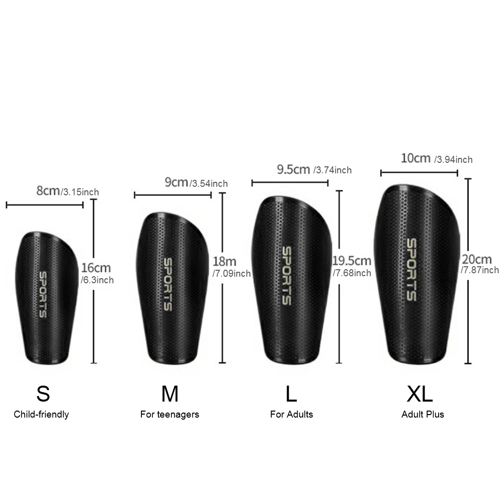 1 Pair Protective Soccer Shin Pads Lightweight Leg Protector Football Protectors Pads for Youth Adults
