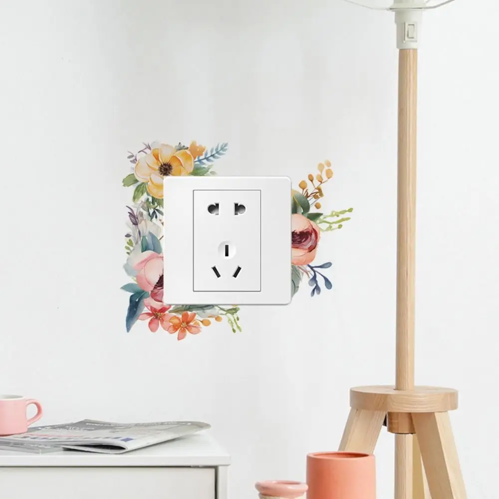 

Green Leaf Plant Switch Wall Sticker PVC Removable DIY Flower and Leaf Switch Wall Sticker Home Decoration