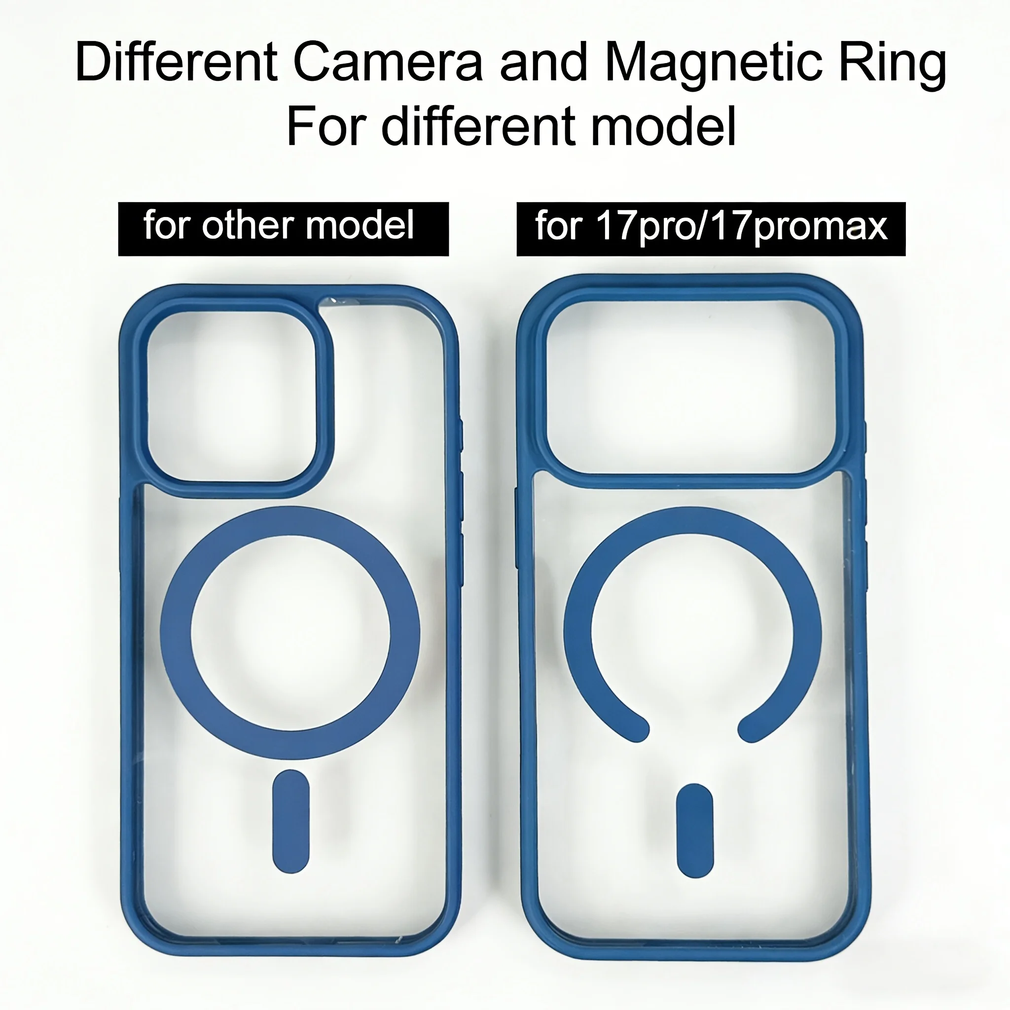 Premium Clear Magnetic Wireless Charging Phone Case with Lanyard Cover