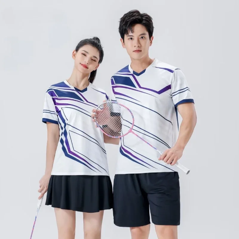 Men/Women/Kids Badminton Table Tennis T-Shirt Clothes Training Exercise Breathable Quick-dry Fabric