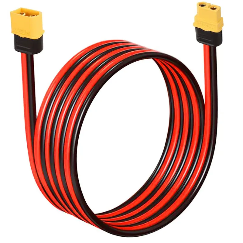 12AWG 1.5m/5FT XT60 Male to Female Extension Cable Compatible For ALLPOWERS Ecoflow Jackery Bluetti Anker Portable Power Station