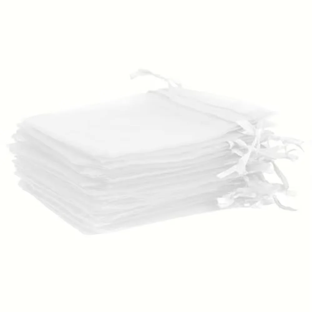 20/30/50 teile/los Gold Organza Geschenk Taschen Schmuck Süßigkeiten Kordelzug Weihnachten Hochzeit Party Sheer Organza Beutel Verpackung beutel – Detail 11