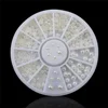 DIY 2mm 3mm Wihte Semicircle Pearl Nail Glitter Nail Rhinestones Wheel Nail Art Decorations Makeup Tools 1