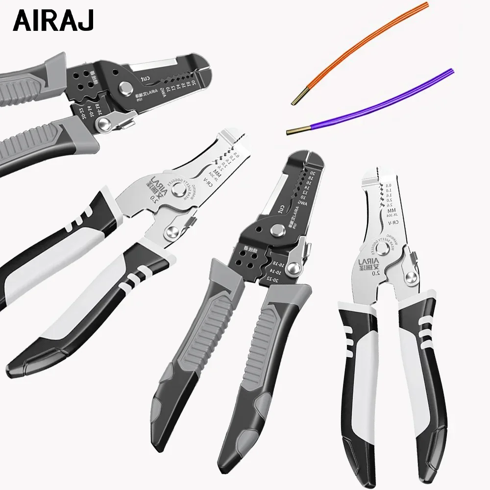 Description Picture 2 of itemWire Stripper Tools 6 In 1 Multitool Plier Crimper Cable Cutter Multifunctional Stripping Tool Crimping Pliers Terminal