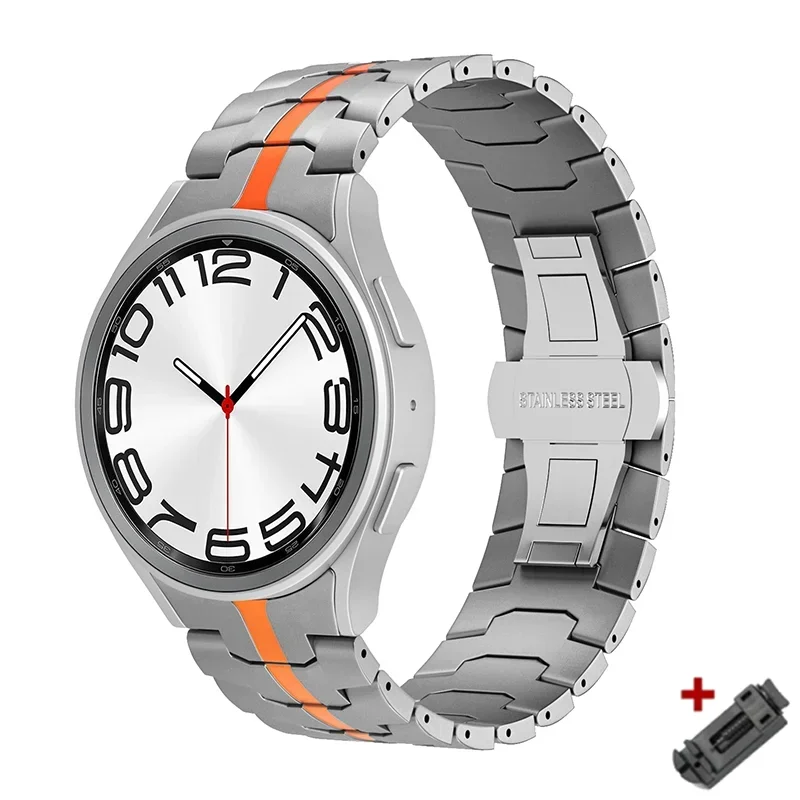 Titanium Color Stainless Steel No-Gaps Bracelet