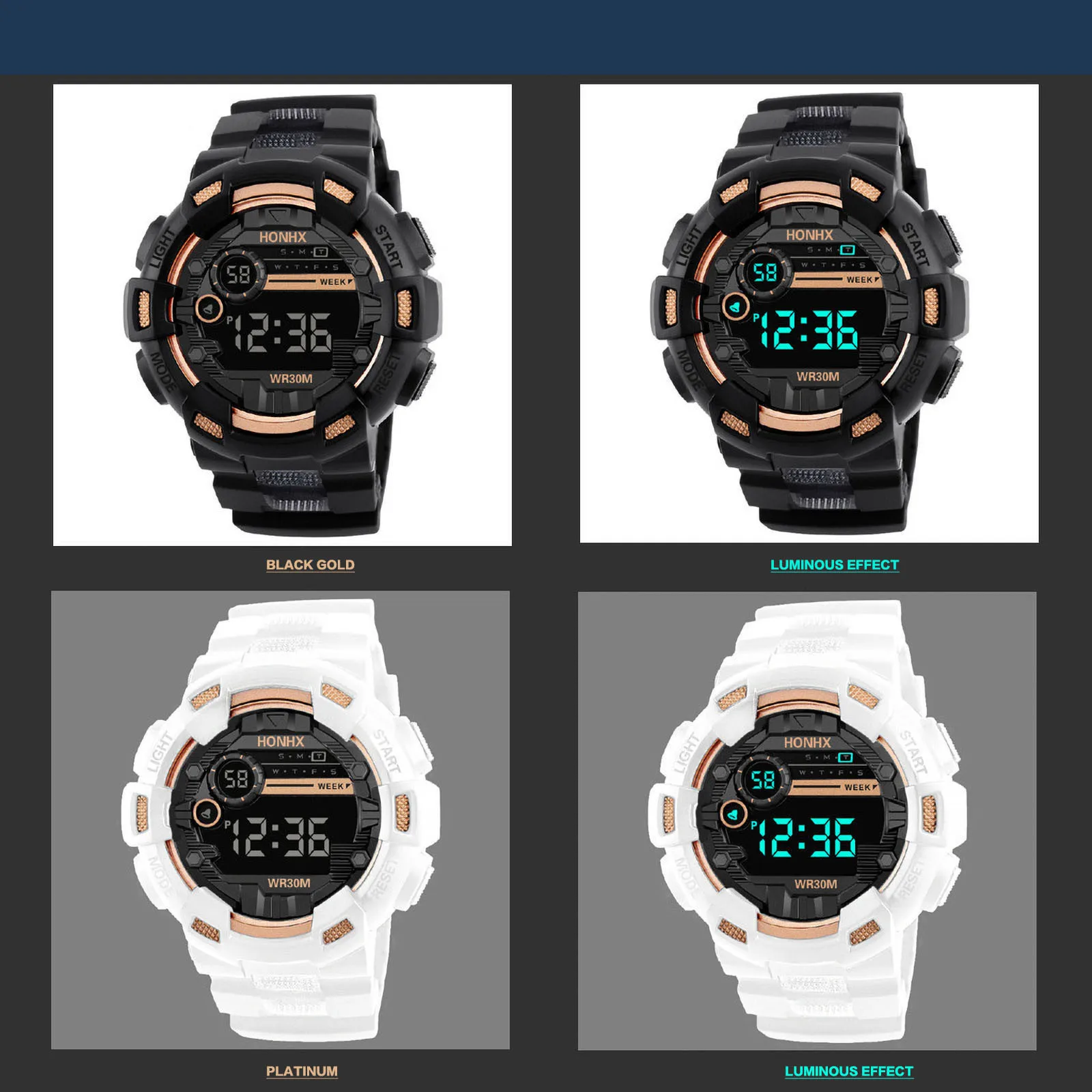 2022 Fashion Men's LED Digital Watch Date Sport Outdoor Electronic Watch for Men Shockproof Military Watches relogio masculino