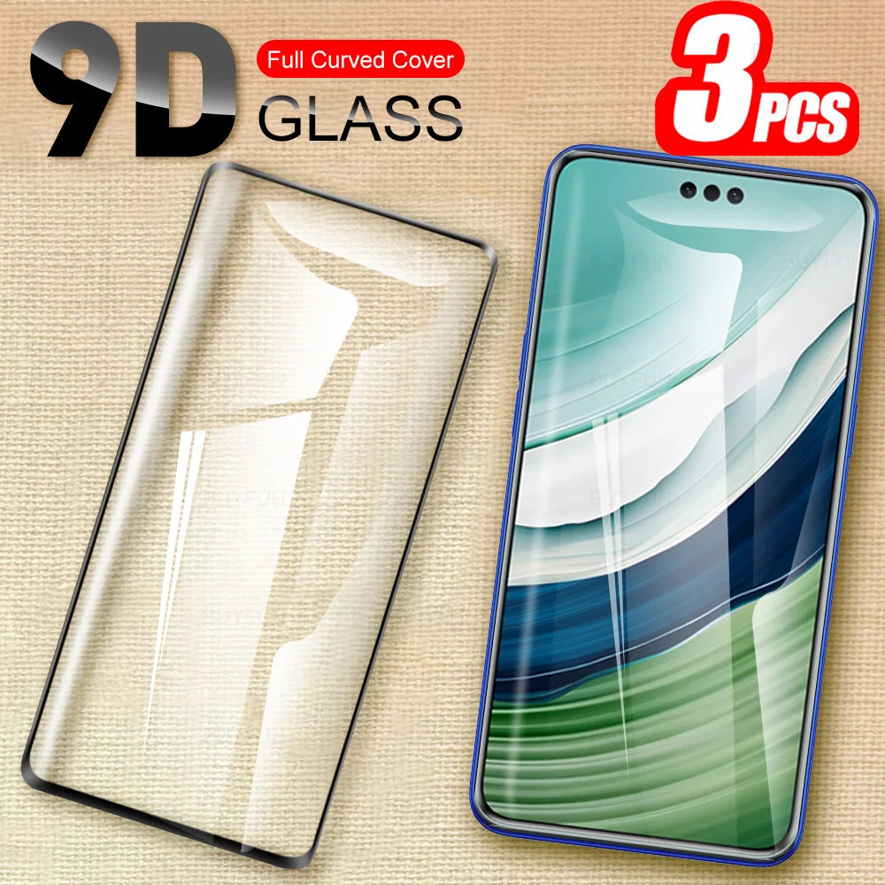 

3Pcs 9D Curved Cover Protective Glass For Huawei Mate 60 Pro Screen Protector Hauwei Mate60Pro Mate60 Pro 60Pro 2023 6.82'' Glas