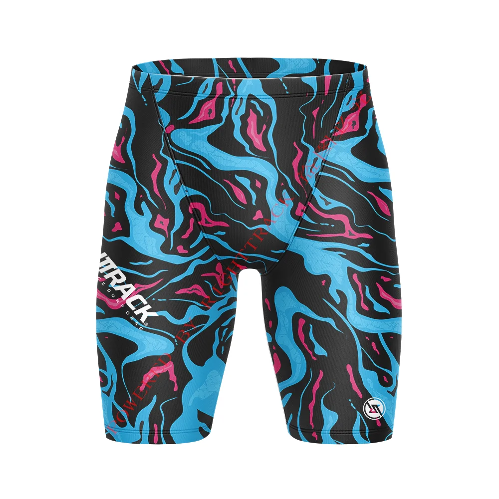 RightTrack Men's Swim Trunks Tight-fitting Swimsuit Training Digital Printing Performance Legging Swimming Shorts Give Gifts