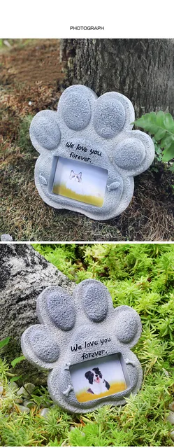 Pietra Commemorativa Per Cane - In Resina, Con Design A Cuore, Per Giardino O Interni - Foto 11