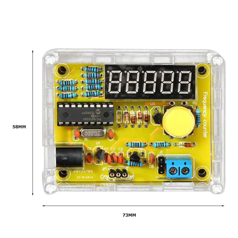 1Hz-50MHz Crystal Oscillator Frequency Counter Tester 5 Digits Display Frequency Meter with Shell Case DIY Kits image 6