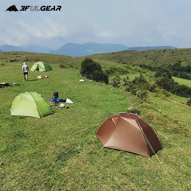 3F UL GEAR Taiji 1 Single Tent Portable Ultralight Camping 3/4 Season Tent Double Layer 15D/20D Nylon W/ 7001 Aluminum Alloy