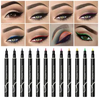 12 Colors Liquid Eyeliner Pencil Waterproof Colorful Eye Liner Pen Highlight Neon Colorful Long Lasting Eyes Makeup Cosmetic 1