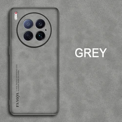 Skin Feel Shockproof Matte Leather Soft Back Case Cover for Tecno Camon 40 Premier (GRAY)