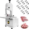 1500W Electric Bone Saw Machine, 20'' X 15'' Stainless Steel Countertop Meat Band Saw Machine, 0.04-7.8In Cutting Thickness 1