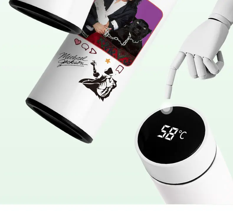 MJ Michael Smart Thermos Cup Jackson Limited Water Cup USA Commemorative Creative then carry a filtered display temperature gift
