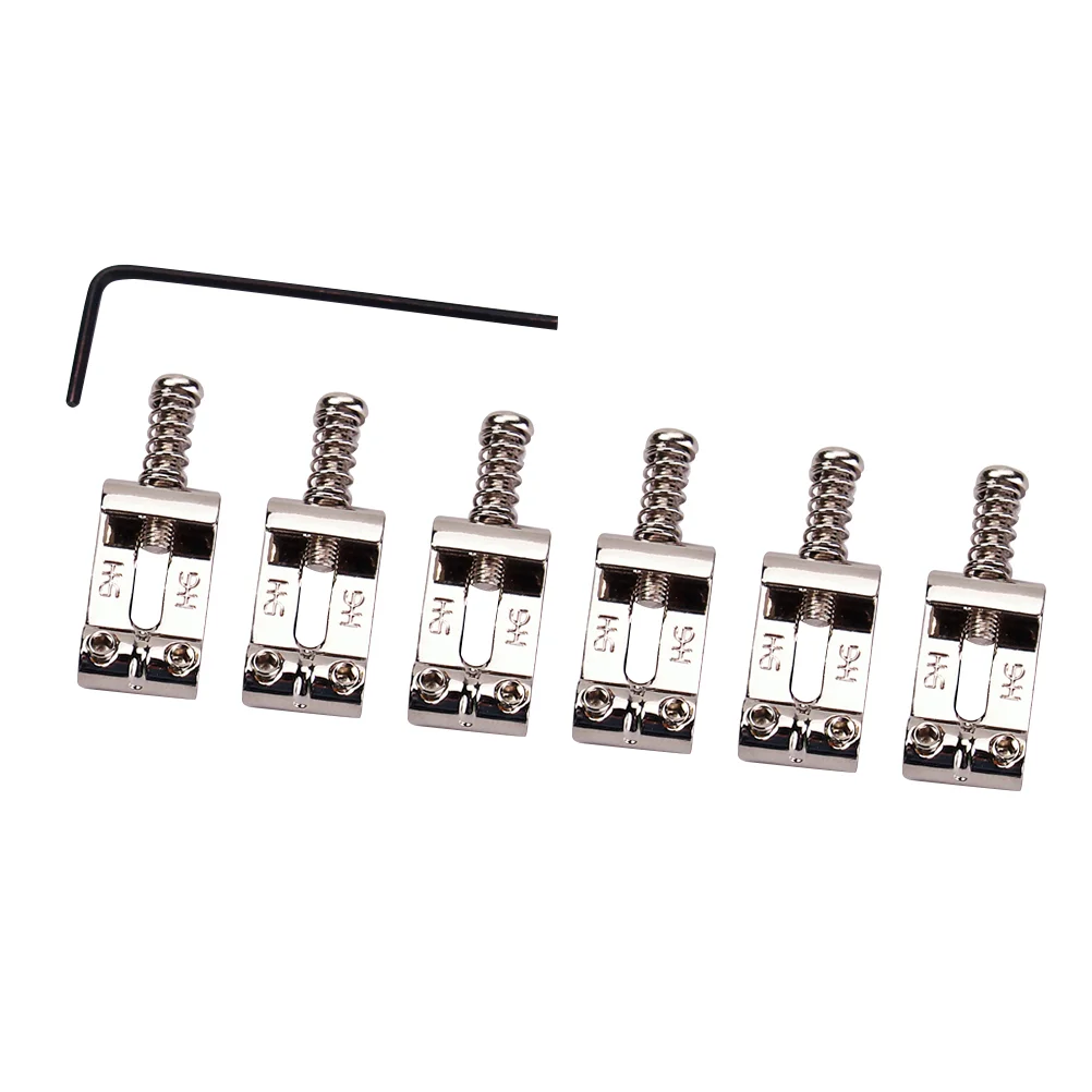 

6 Pcs Saddle Scroll Wheel Classical Guitar Roller Saddles M Nut Replacement Bridge Tremolo