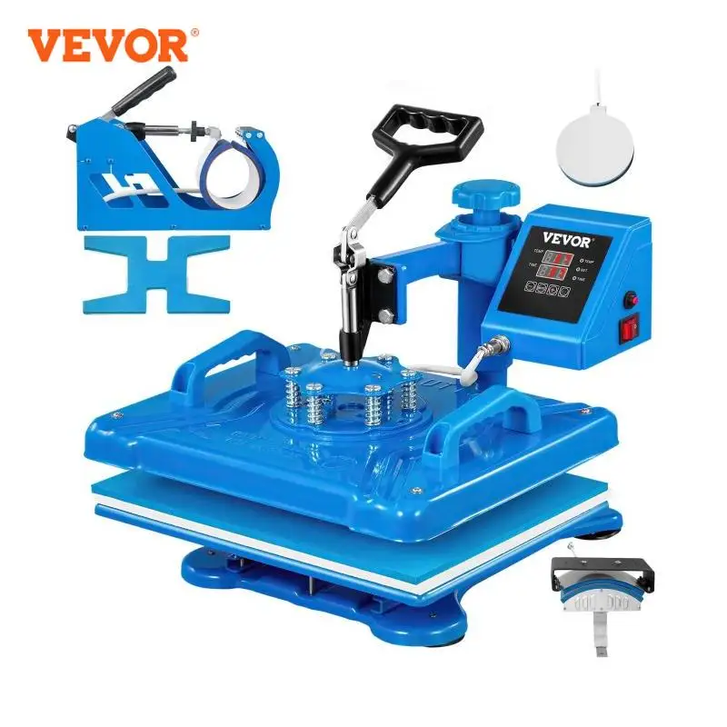 12X15 Inch 5 in 1 Heat Press Machine for T-Shirts Cap Mug Plate Shoes