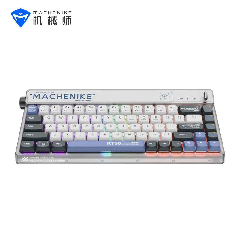 KT68 프로 기계식 키보드, 스크린 68 키, 3 모드 무선 키보드, TTC Kailh 스위치, 핫 스왑 RGB, PC 노트북 남성용 선물