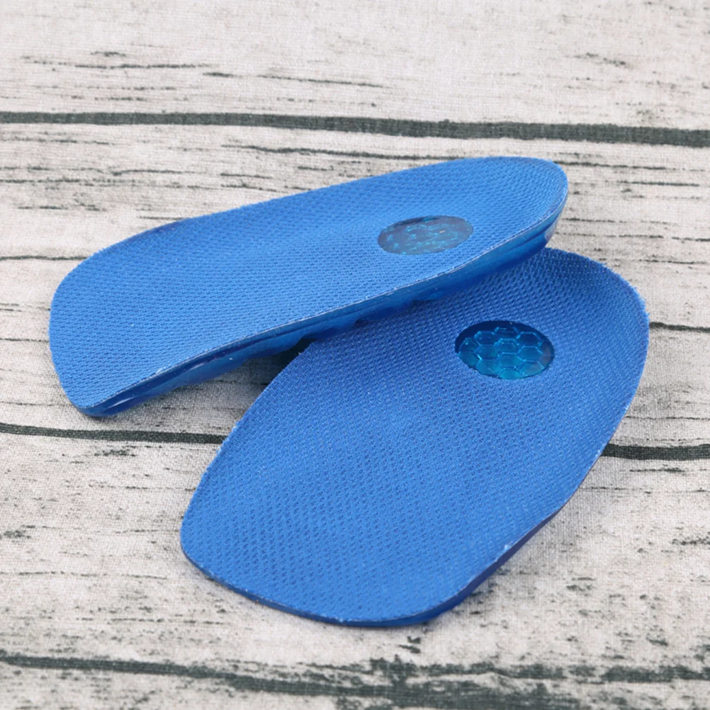 Pair of Silicone Gel Heel Cups Half Shoes Inserts Antibacterial Non Pain Relieve Cushion Pads Size S