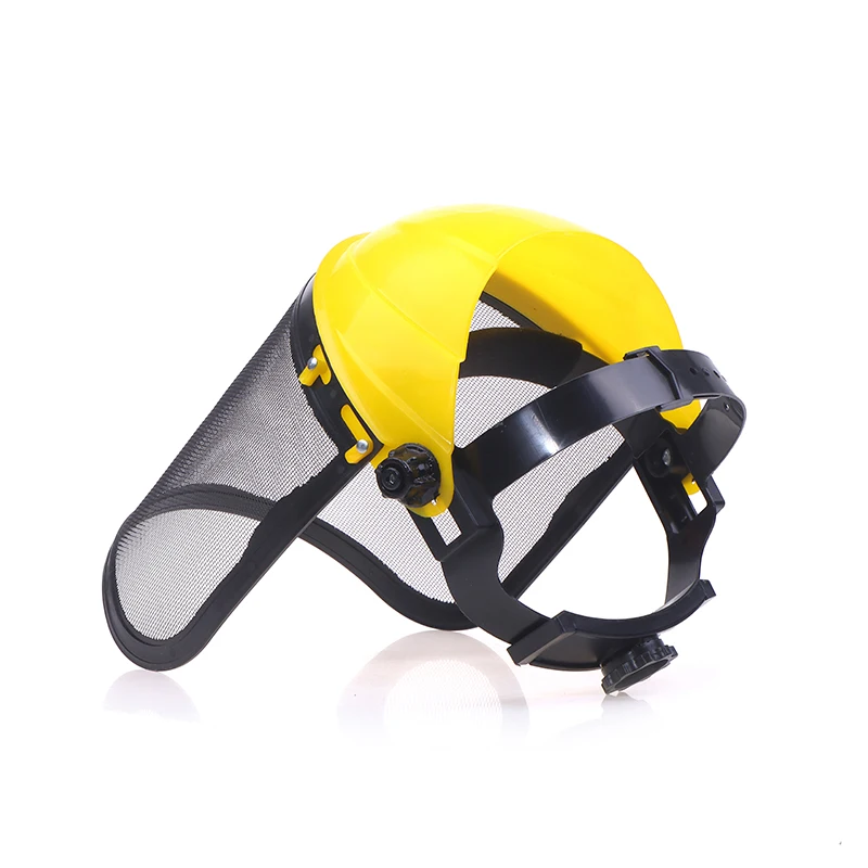 Garden Safety Helmet Garden Grass Trimmer Safety Helmet Hat with Full Face Mesh Protective Mask for Logging Brush Cutter Forestry Protection