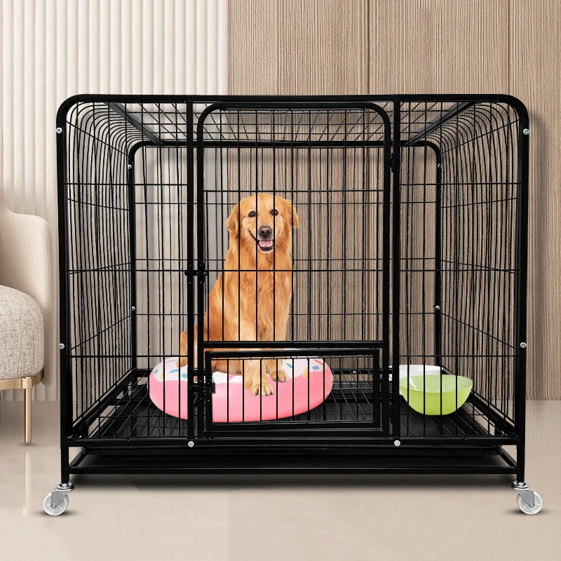 BOOTEELY Heavy Duty Dog Kennels Metal Dog Kennels Heavy Duty Indestructible And Escape-Proof Dog Crate Cage Kennel for Large Dog 2
