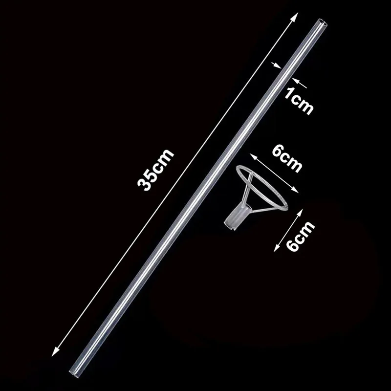 40cm White PVC Rods With Cup Transparent Plastic Balloon Holder Sticks 10/20/50/100pcs for Birthday Wedding Party