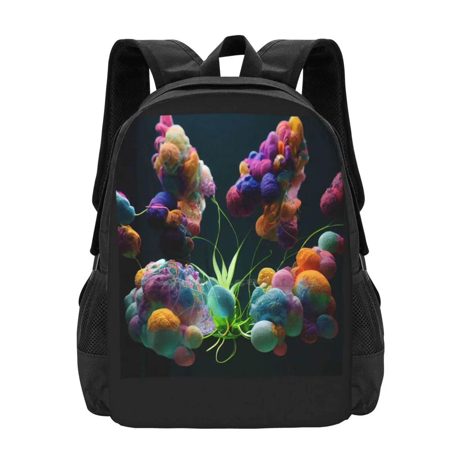 

Plant Series-Alien Colorful Flower School Bag Big Capacity Backpack Laptop Plant Series Alien Flower Colors Colorful Flowers