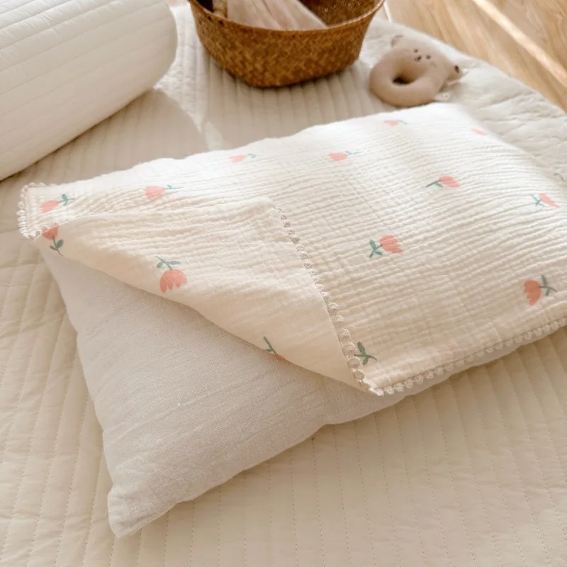 Children Cartoon Bear Bedding Pillow Cover Decorative Kids Baby Cushion Pillow Cotton Baby Case for Newborn