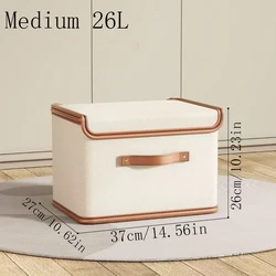 Oxford Cloth Flip - Top Dust - Proof Storage Box for Home and Bedroom Organization (26L)