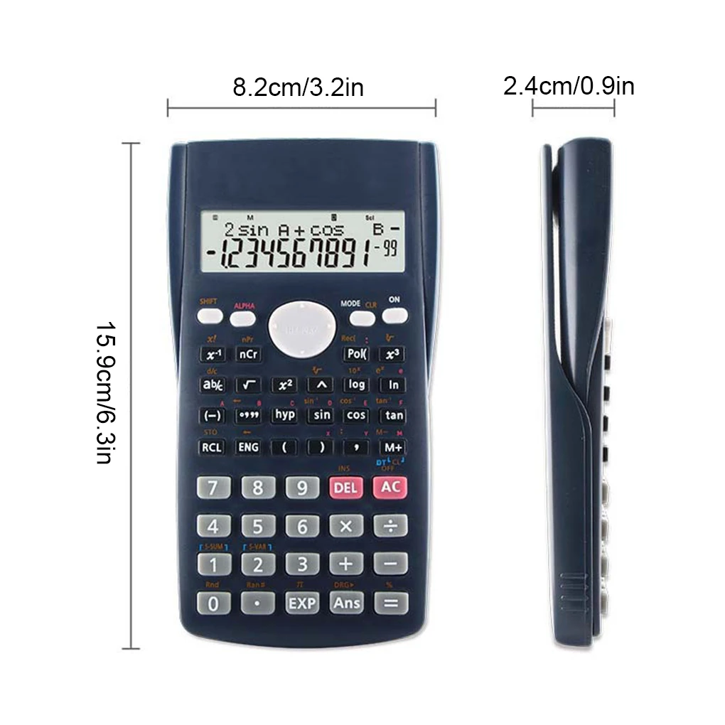 Student Simple Portable Big Screen Function Calculator Multifunctional Scientific Calculator Stationery School Office Supplies