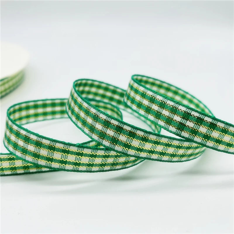 Ribbon Decoration Ribbon Supplies Christmas Ribbon Wrapping Ribbon 5yards/Lot 10mm Plaid Ribbon Christmas Decor Ribbon For Handmade Design Christmas Decoration DIY Gift Wrapping