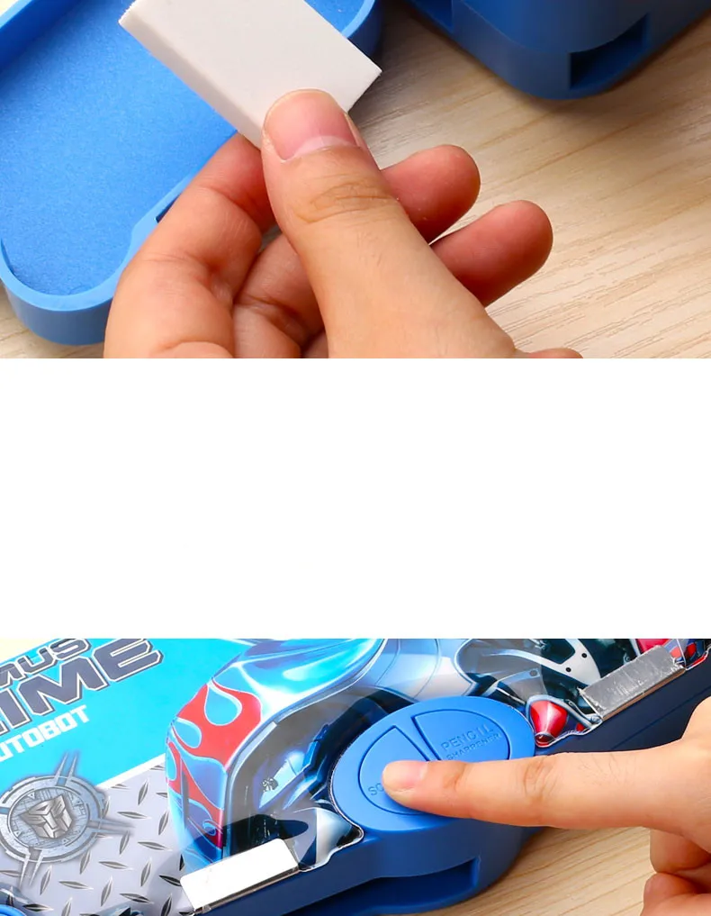 New Transformers Large Capacity Pencil Case Cute Cartoon Creative Children Pencil Case With Multi-Function Key Storage Box