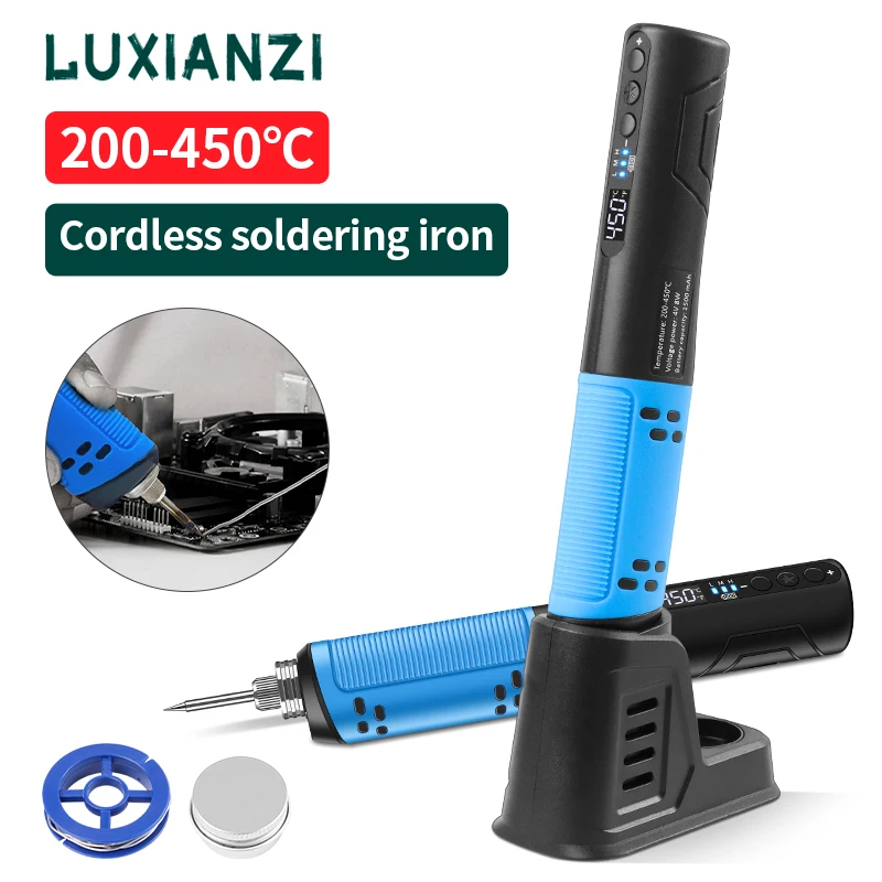 

LUXIANZI Cordless USB Electric Soldering iron Lithium Battery Rechargeable Portable Solder Iron Professional Welding Repair Tool