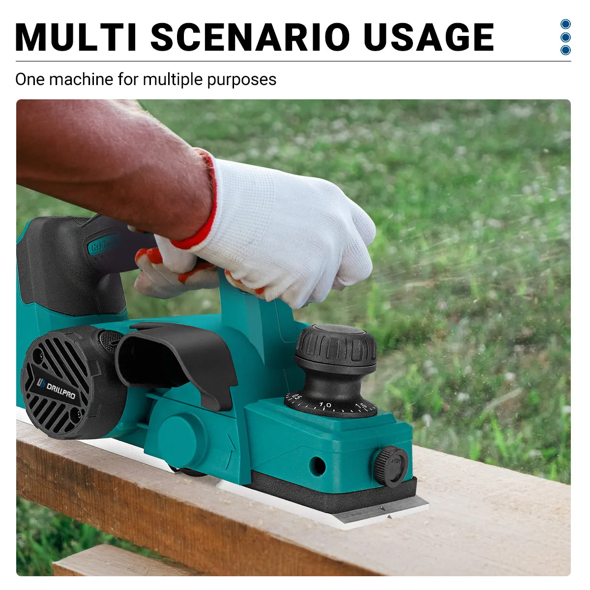Drillpro 30000RPM Brushless Electric Planer Wireless Woodworking Machine Cordless Home DIY Cutting Power Tool For Makita Battery 5