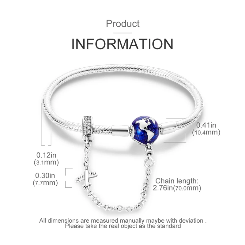 Pandach Armbänder 925 Silber Farbe Klassische Liebe Für Immer Schmetterling Stern Armbänder Für Frauen Charm Bead DIY Edlen Schmuck 17 CM-20 CM – Detail 17