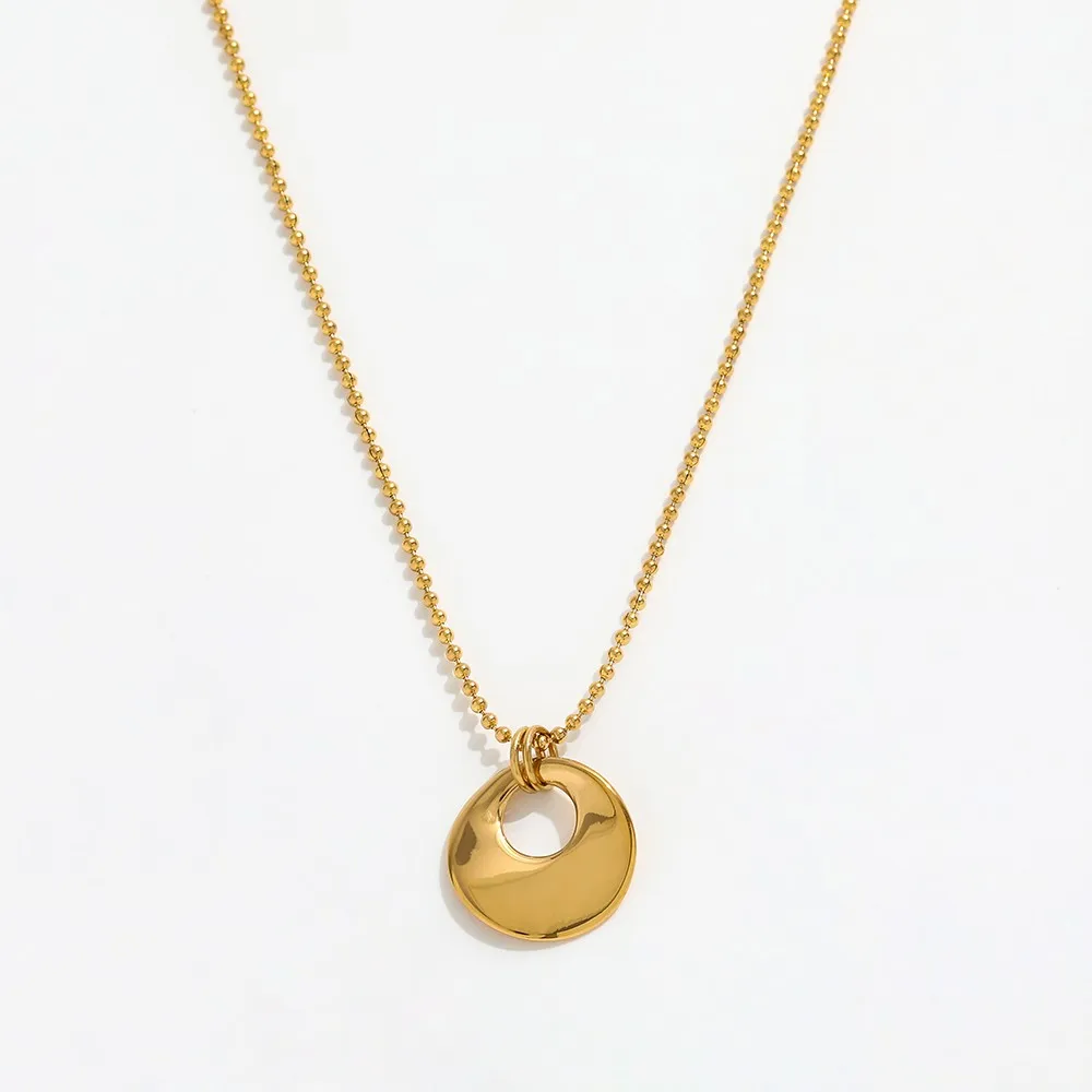 

Joolim Jewelry High End PVD Wholesale Non Tarnish Trendy Classical Siren Pendant Stylish Stainless Steel Necklace For Women