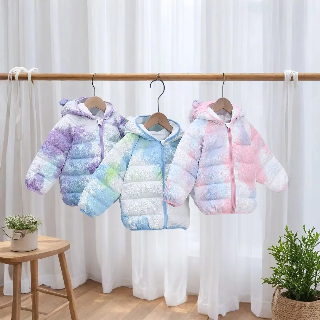 겨울 자켓  소녀 플러스 벨벳 두꺼운 코트 어린이 후드 추운 날씨 아웃웨어 소년 면화 의류 E111