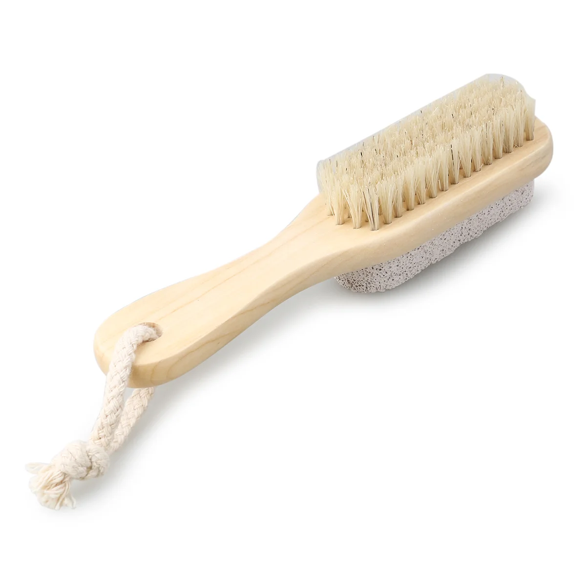 

Bristle Foot Brush Pumice Stone Bristles Exfoliating Bamboo Massage Wooden Bath