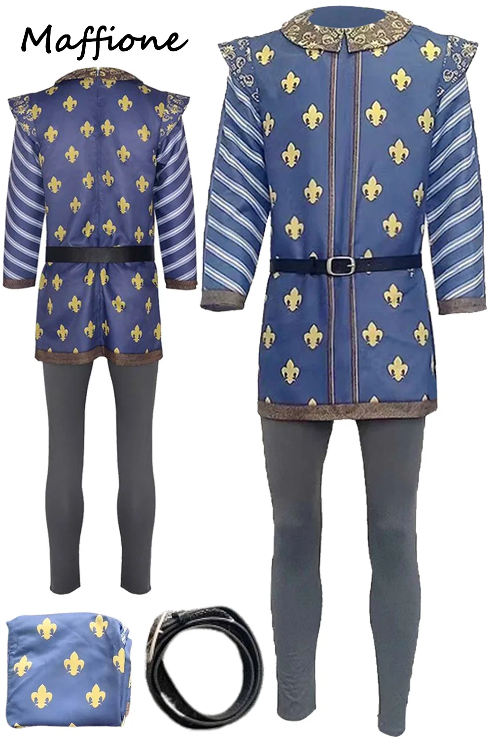 

Костюм для косплея принца из мультфильма монстр, мужские наряды для ролевых игр, топы, брюки, пояс, одежда для мужчин, для взрослых мальчиков, костюмы на Хэллоуин и карнавал