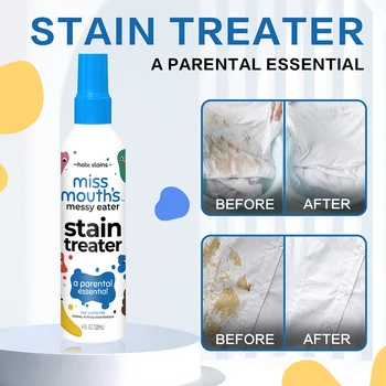 120ML Stain Remover for Clothes,Portable Spray and Wash Stain Remover for Coat,Fabric Carpet Stain Spray Yellow Removal Bleach 1