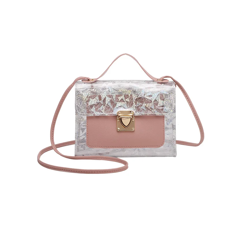 

Storage Bag Contrasting Colors Cell Phone Handbag Transparent Small Square Shoulder Bags Fashion Crossbody Luxury Designer Bags