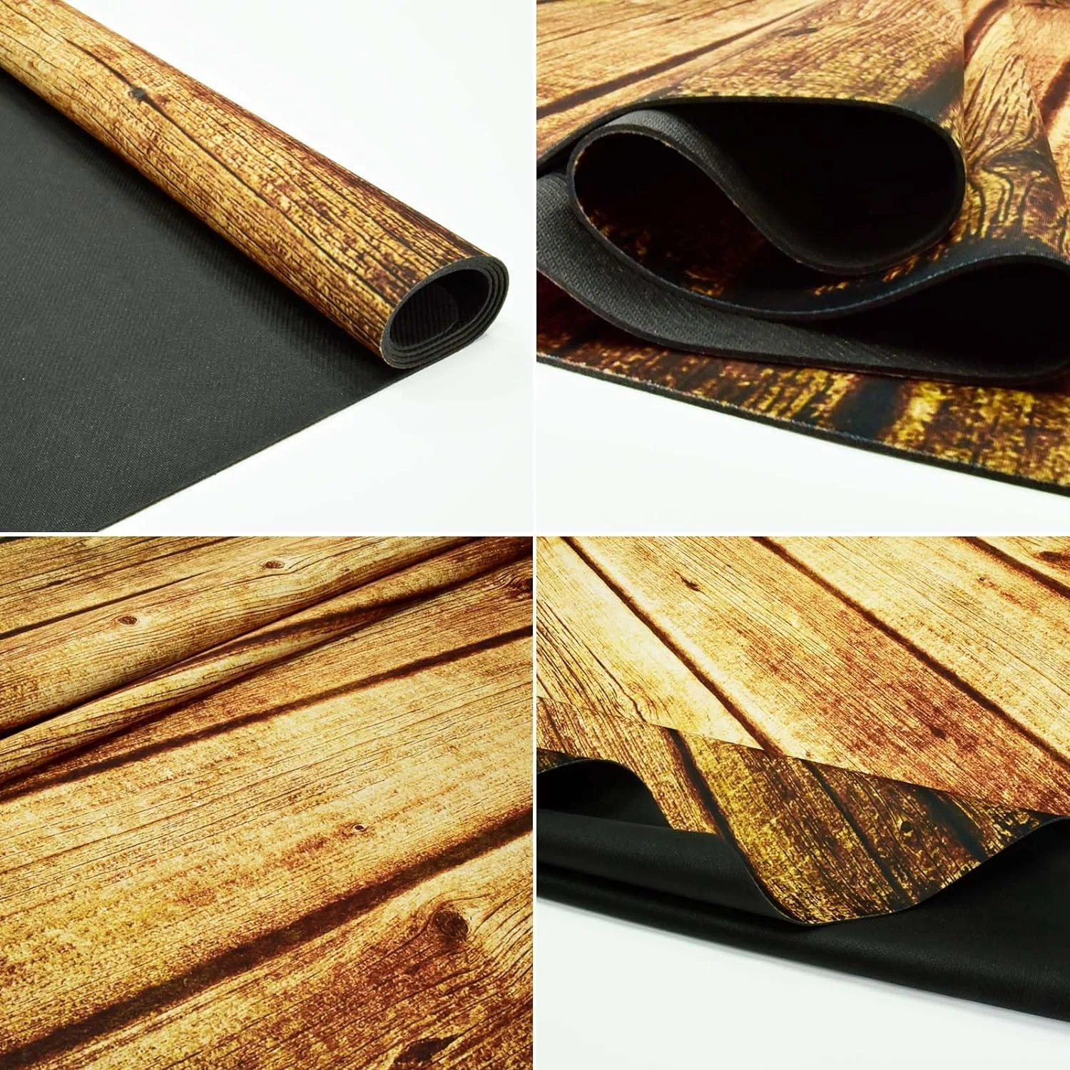 Mocsicka ゴムマット背景ヴィンテージ木目調新生児写真撮影ゴム