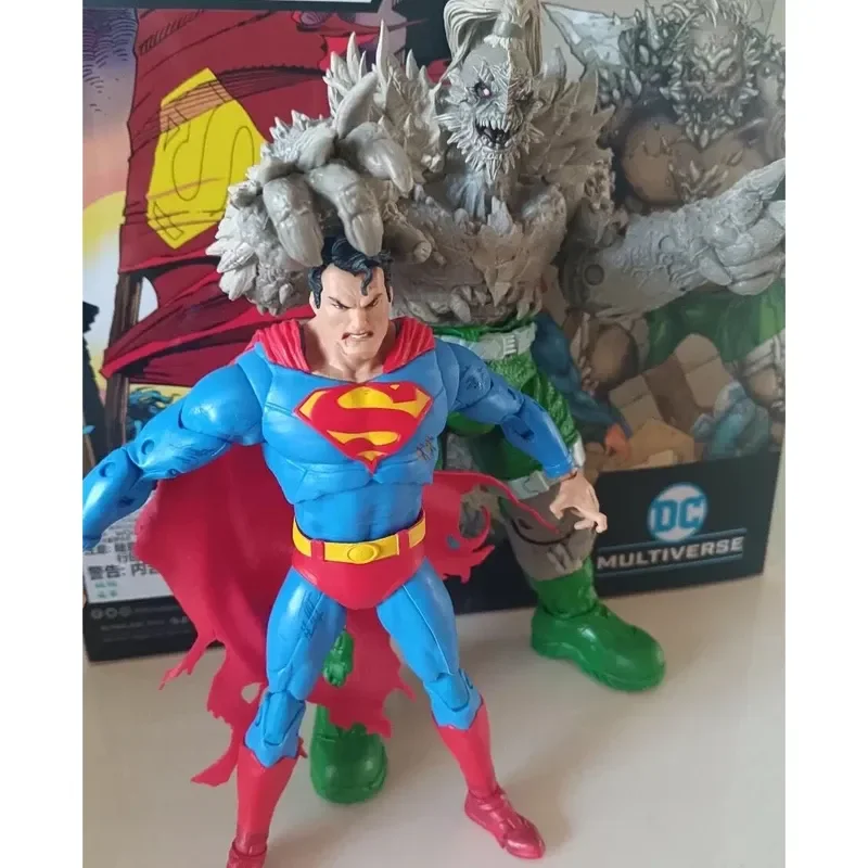 

7/10 Inch Original Mcfarlane Toys Anime Superman Vs Doomsday Figure Action Figurine Gold Label Dc Multiverse Movable Model Doll