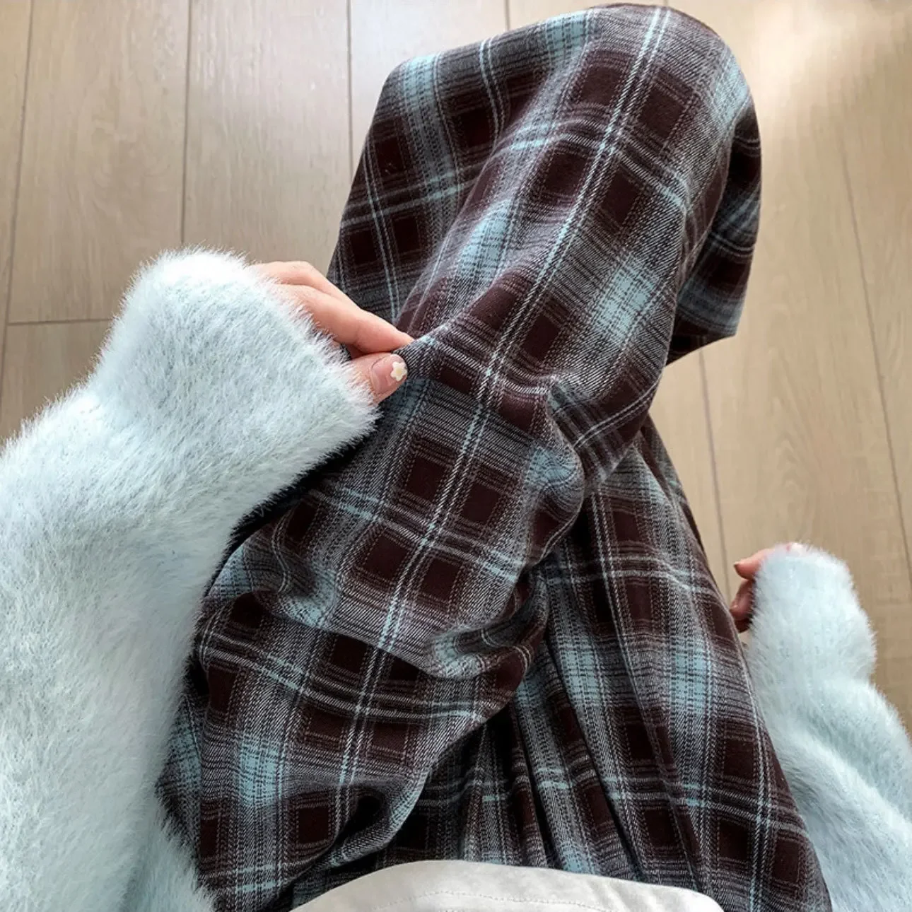 Red Thick High Waist Fleece Pants For Winter Warm And Stylish Unisex Trousers Cozy Comfort main image 0
