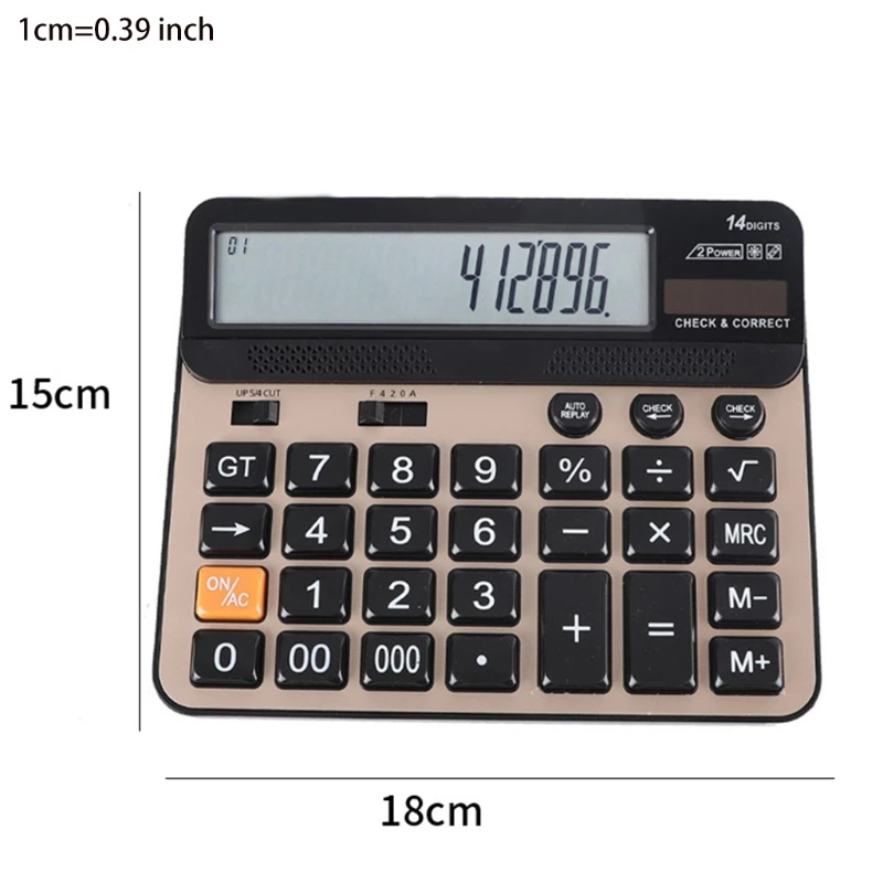 14 Digits Electronic Calculator Large Screen Desktop Calculators Home Office School Calculators Financial Accounting  Dropship images - 6