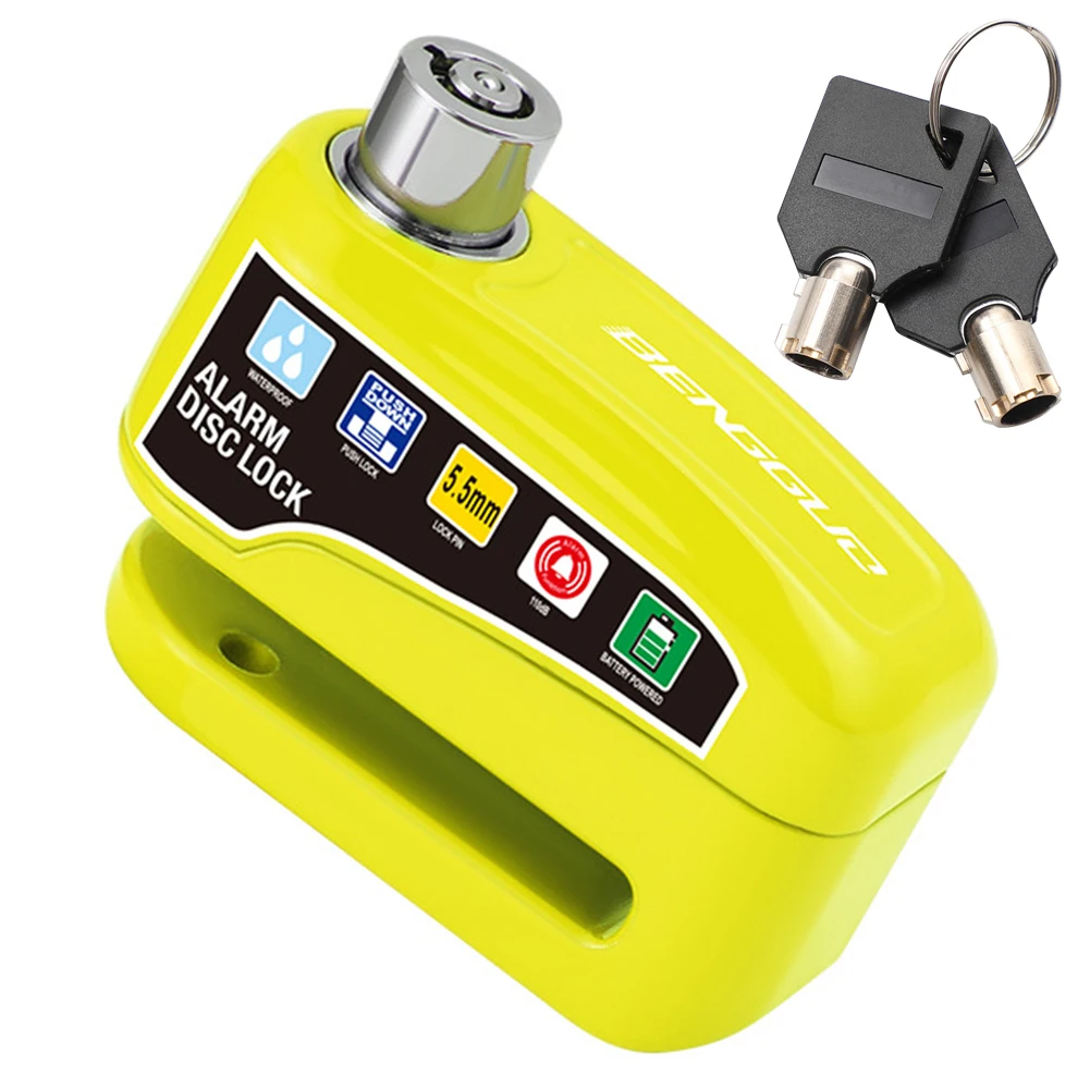 Motorcycle Alarm Wheel Disk Brake Lock Anti Theft Motorcycle Alarm Brake Rotor Padlock Waterproof Motorcycle Bike Accessories