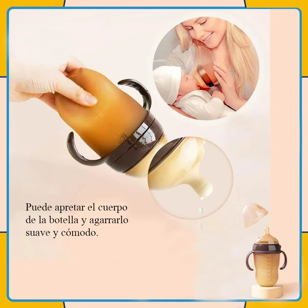 0-36 Months Baby Nano Silicone Water Bottle with Handle / 150ml / 240ml / Baby Boys & Girls water bottle
