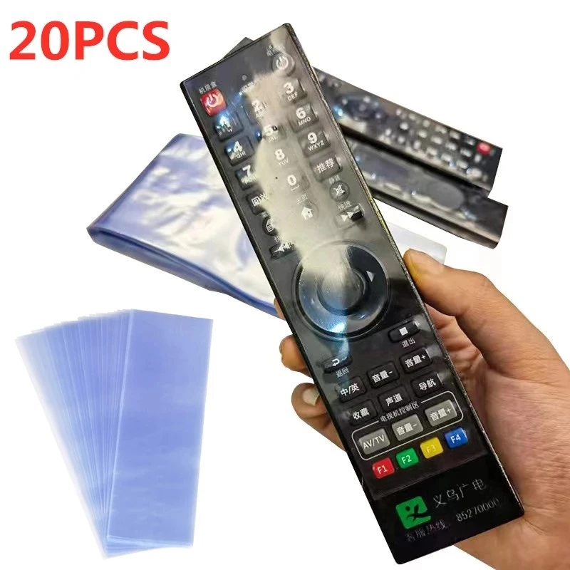 5/20PCS Heat Shrink Film Clear Video TV Air Conditioner Remote Controller Protector Cover Home Dust Waterproof Protective Case